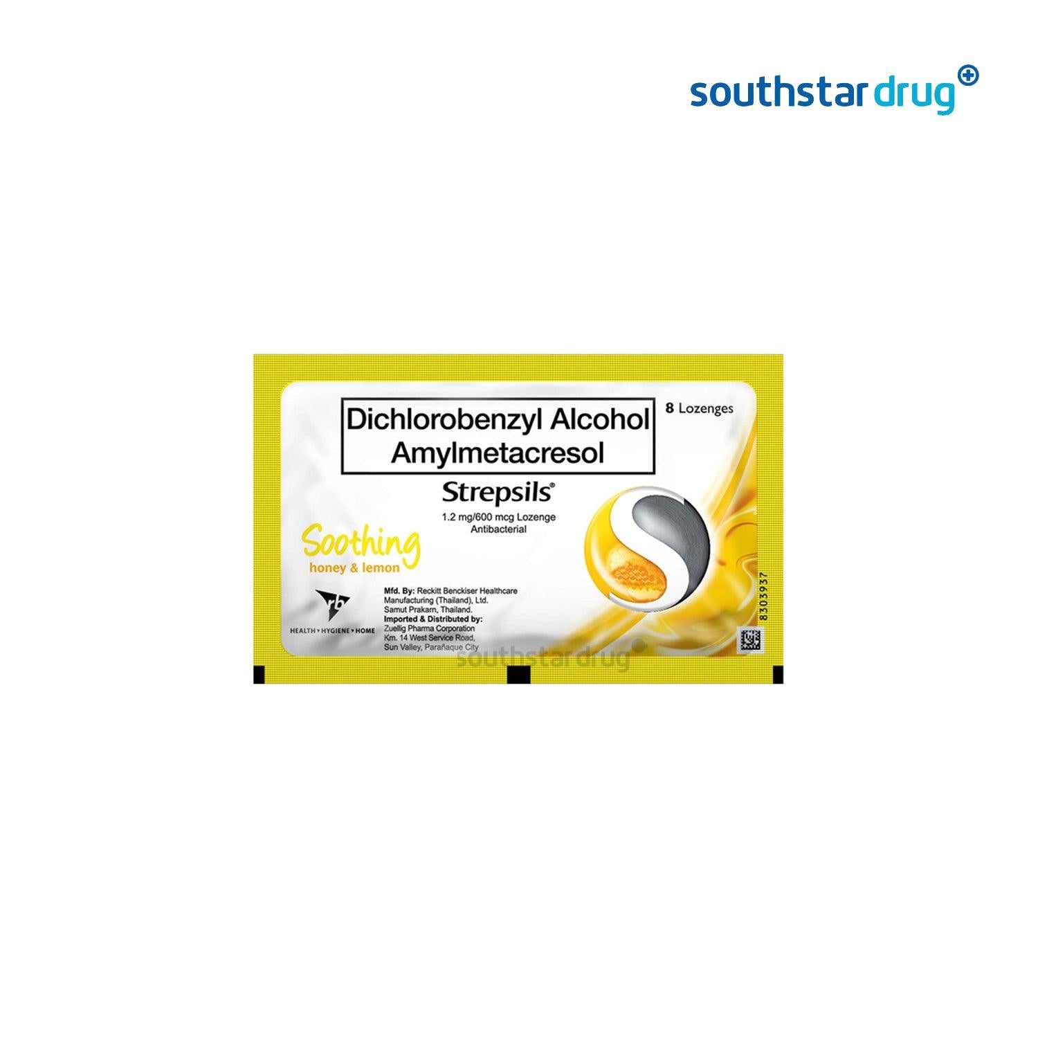 Strepsils Honey and Lemon lozenges pack for throat care